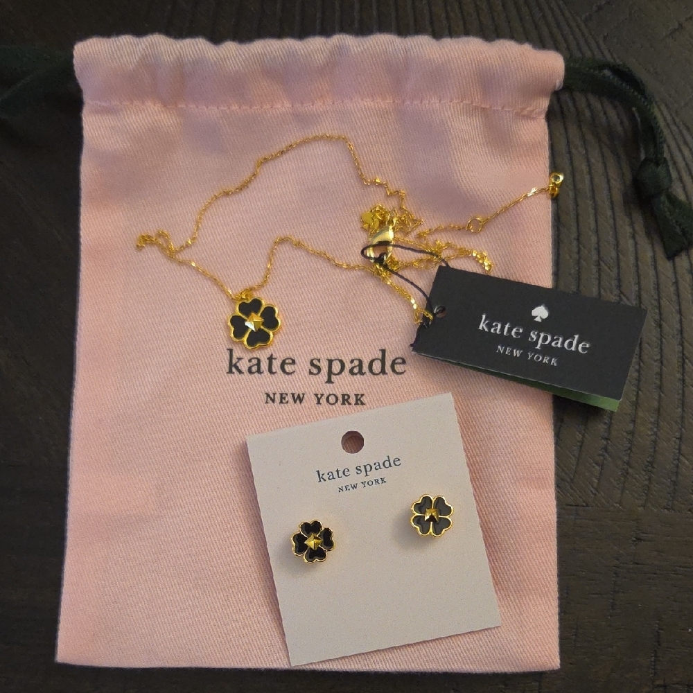 Kate Spade Flower Necklace and Earring Set